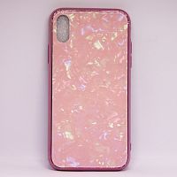 MOBIL cover чехол-накладка /силикон-рисунок мрамор/ для iPhone XR 6.1" розовый - фото