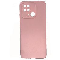 Чехол Cиликон матовый /тех.пак/ для Xiaomi Redmi 10C (2022) розовое золото