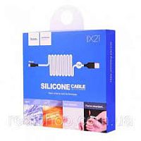 Купить Кабель USB - микро USB Hoco X21 Silicone charging cable Micro USB 1 метр (black & white)  с доставкой