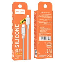 Кабель USB - Type-C Hoco X101 Assistant silicone charging cable 3A Type-C 1м. (серый)