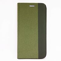 Чехол-книга MESH LEATHER MIX для iPhone 13 6.1" хаки