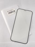 Защитное стекло "Полное покрытие" Матовое для iPhone 12 Pro Max Черный (Закалённое)
