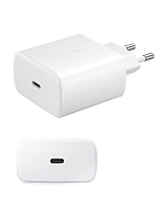 Сетевое зарядное устройство Samsung PD45W QC3 Original single port charge (EU) с кабелем Type-C to Type-C (white)