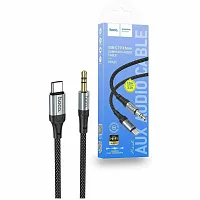 Кабель AUX Hoco UPA26 Fresh, Type-C-3.5мм, нейлон, 1м. (black)