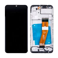 Дисплей для Samsung Galaxy A03 (A035F) модуль с рамкой Черный - OR Ref. (SP)