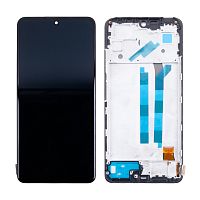 Дисплей для Xiaomi Redmi Note 11 Pro 4G/5G/Poco X4 Pro 5G модуль с рамкой Черный - (OLED)