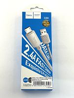 Купить Кабель USB - Micro USB Hoco X107 Fast charging (2.4A) Белый с доставкой