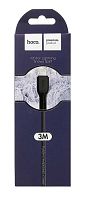 Кабель USB - 8 pin Hoco X20 Flash charging cable 2.4А Lighting 3 метра (black)