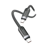 Кабель Type-C - Type-C FaizFull FR14 (1m, 60W) с пружинкой (black)