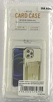 Чехол POKET силикон прозрачный_карман для пластик карт для Samsung A04S (2022)