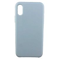 Чехол Silicon Case чехол накладка для IPhone X/XS цвет:№13 (Бледно голубой)