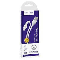 Купить Кабель USB - микро USB Hoco X37 Silicone charging cable 2.4A Micro USB 1 м. white  с доставкой