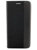 Чехол-книга MESH LEATHER MIX для iPhone 13 PRO 6.1" черный
