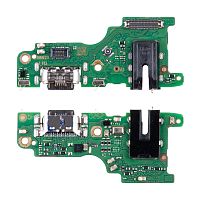 Шлейф для Tecno Spark 40 Pro (KM6) плата на системный разъем/разъем гарнитуры/микрофон - Премиум