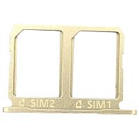 Держатель SIM для Samsung G920FD (S6 Duos) Золото
