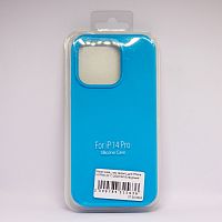 Чехол Silicon case_ низ закрыт_для iPhone 14 PRO (6.1") 2022 №16 лазурный