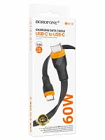 Кабель Type-C - Type-C Borofone BX118 Esplendido Charging 3A (60W) 1 м. черный